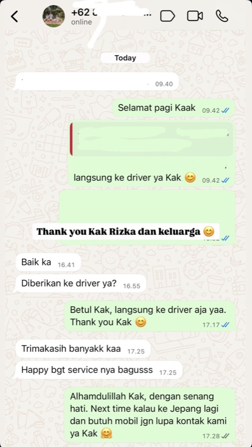 BSW Japan Trip service testimonial screenshot
